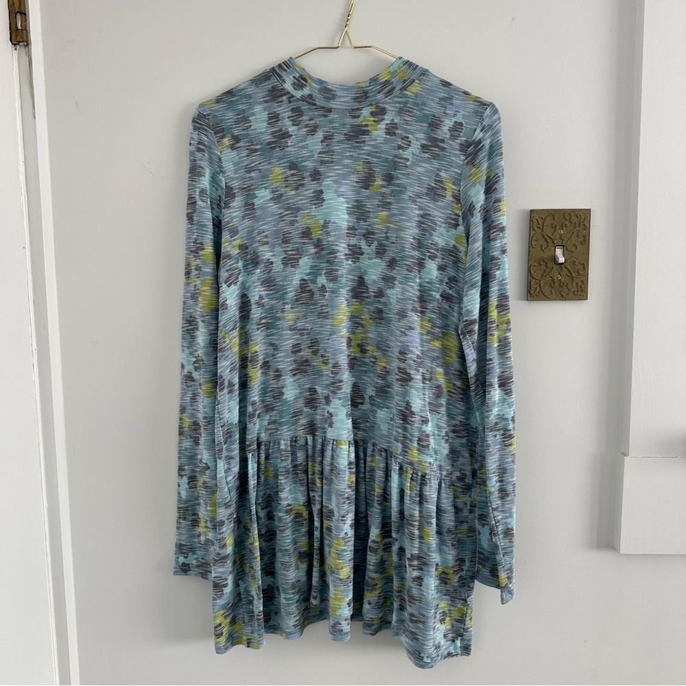 LOGO by‎ Lori Goldstein Blue and Green Pleated QVC Tunic top